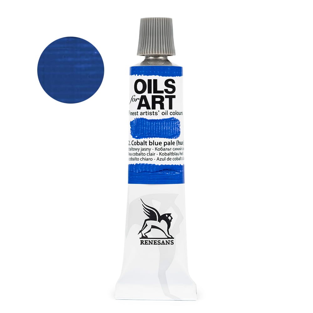 Farba olejna Renesans Oils for Art 20 ml - 32 Błękit kobaltowy jasny (hue)