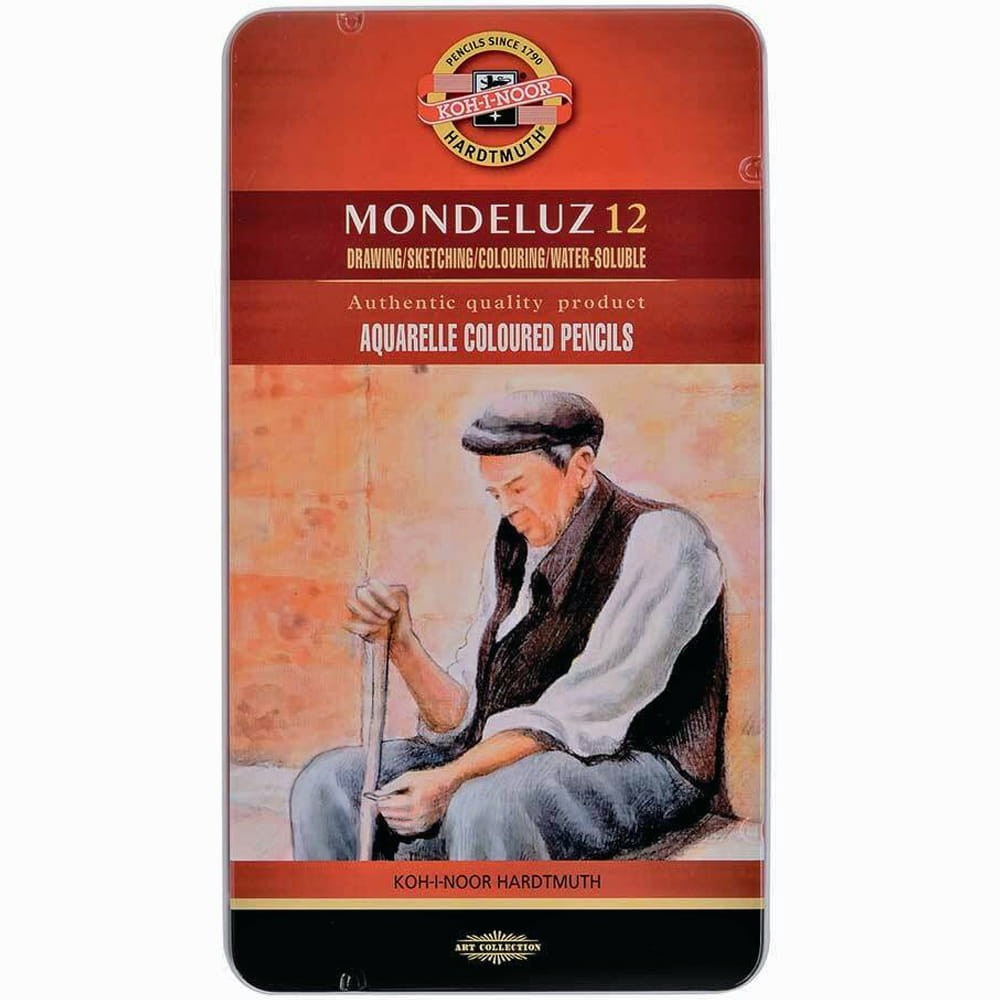 Zestaw kredek akwarelowych Koh-I-Noor Mondeluz - 12 szt., metalowa kasetka