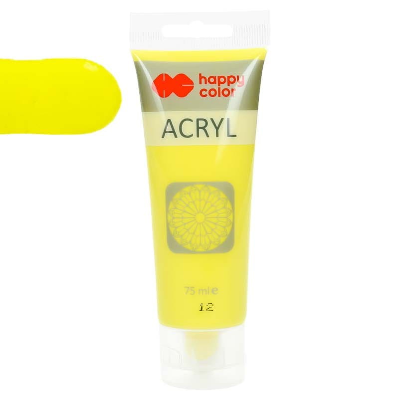 Farba akrylowa Happy Color 75 ml - 12 Cytrynowy
